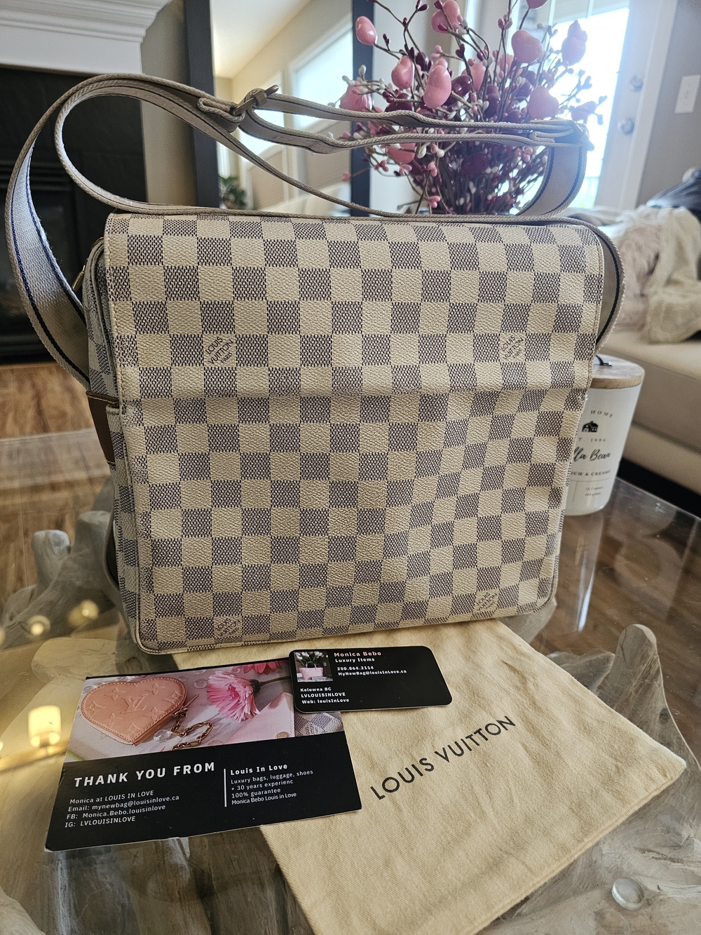 Louis Vuitton Damier Azur Canvas Messenger Bag